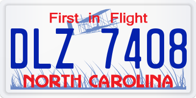 NC license plate DLZ7408