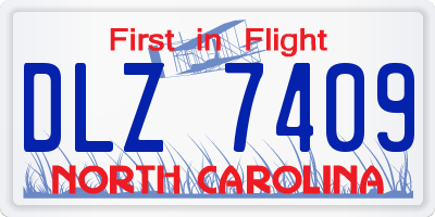 NC license plate DLZ7409