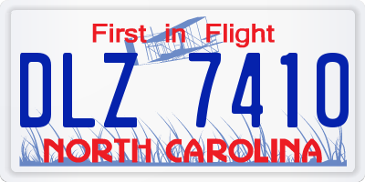NC license plate DLZ7410