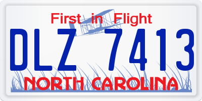 NC license plate DLZ7413