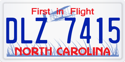 NC license plate DLZ7415