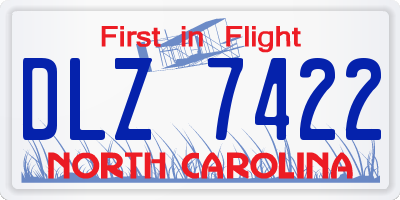 NC license plate DLZ7422