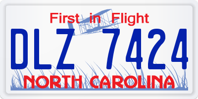 NC license plate DLZ7424