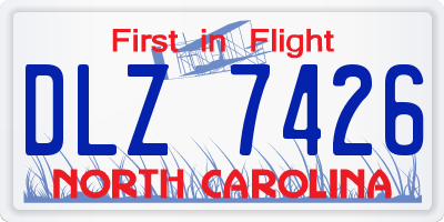 NC license plate DLZ7426