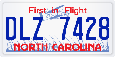 NC license plate DLZ7428