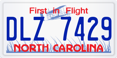 NC license plate DLZ7429
