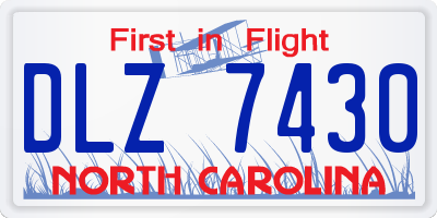 NC license plate DLZ7430