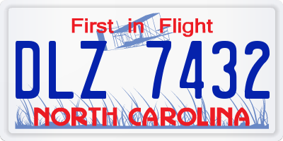 NC license plate DLZ7432