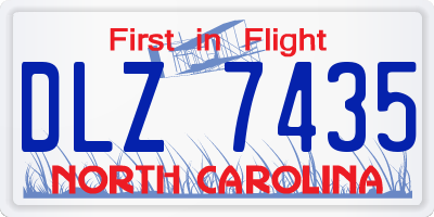 NC license plate DLZ7435