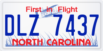NC license plate DLZ7437