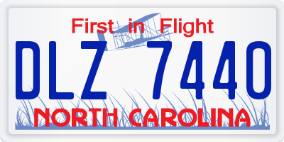 NC license plate DLZ7440