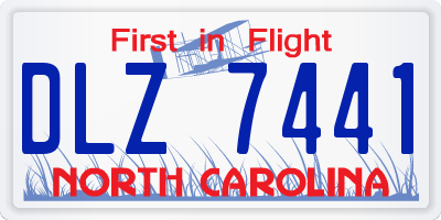 NC license plate DLZ7441