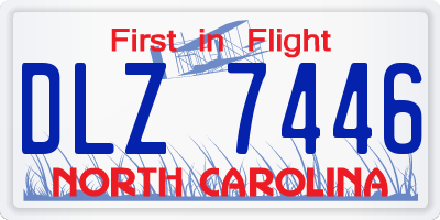 NC license plate DLZ7446