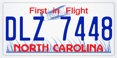 NC license plate DLZ7448