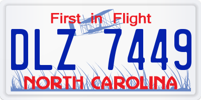NC license plate DLZ7449