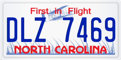 NC license plate DLZ7469