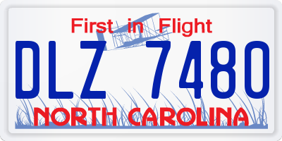 NC license plate DLZ7480