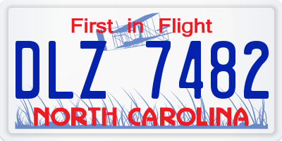 NC license plate DLZ7482