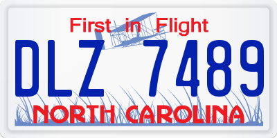 NC license plate DLZ7489