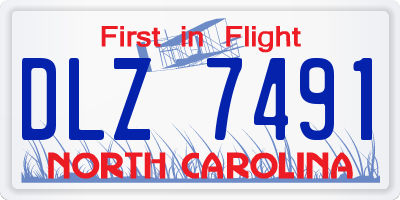 NC license plate DLZ7491