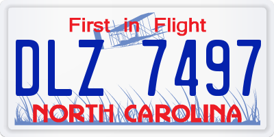 NC license plate DLZ7497