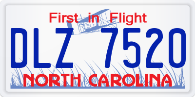 NC license plate DLZ7520