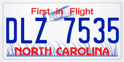 NC license plate DLZ7535