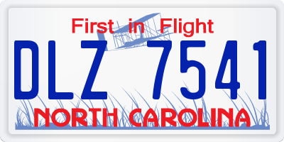NC license plate DLZ7541