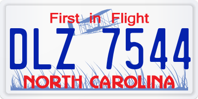 NC license plate DLZ7544
