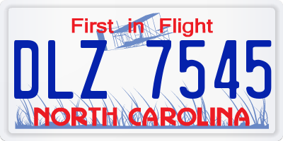 NC license plate DLZ7545