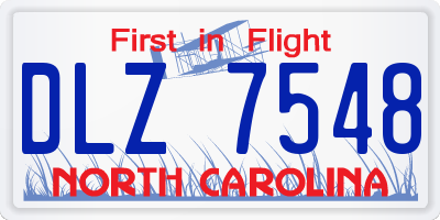 NC license plate DLZ7548