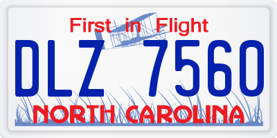 NC license plate DLZ7560