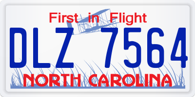 NC license plate DLZ7564
