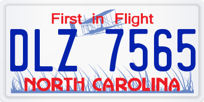 NC license plate DLZ7565