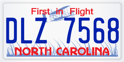 NC license plate DLZ7568