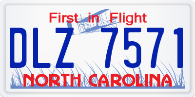 NC license plate DLZ7571