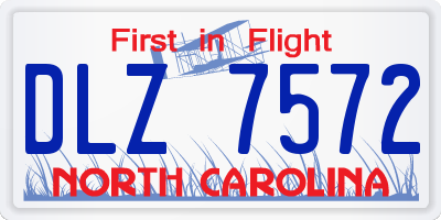 NC license plate DLZ7572