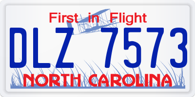 NC license plate DLZ7573