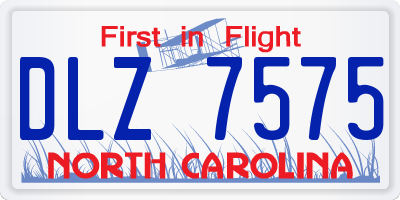 NC license plate DLZ7575