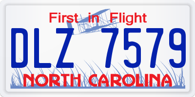NC license plate DLZ7579