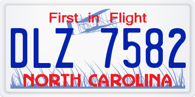 NC license plate DLZ7582