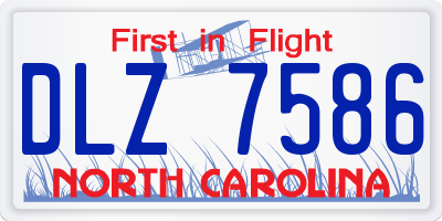 NC license plate DLZ7586