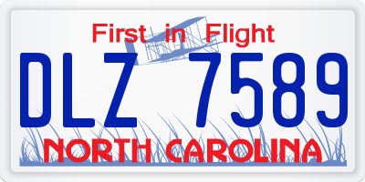 NC license plate DLZ7589