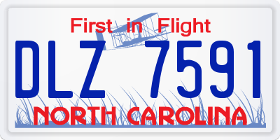 NC license plate DLZ7591