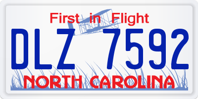 NC license plate DLZ7592