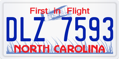 NC license plate DLZ7593