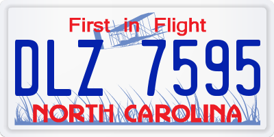 NC license plate DLZ7595
