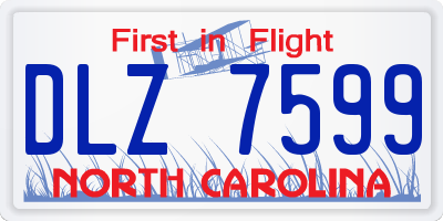 NC license plate DLZ7599