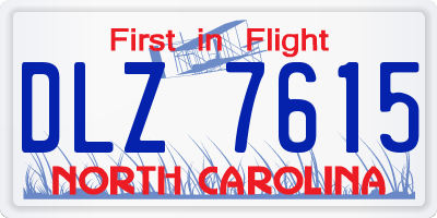 NC license plate DLZ7615