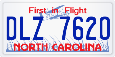 NC license plate DLZ7620